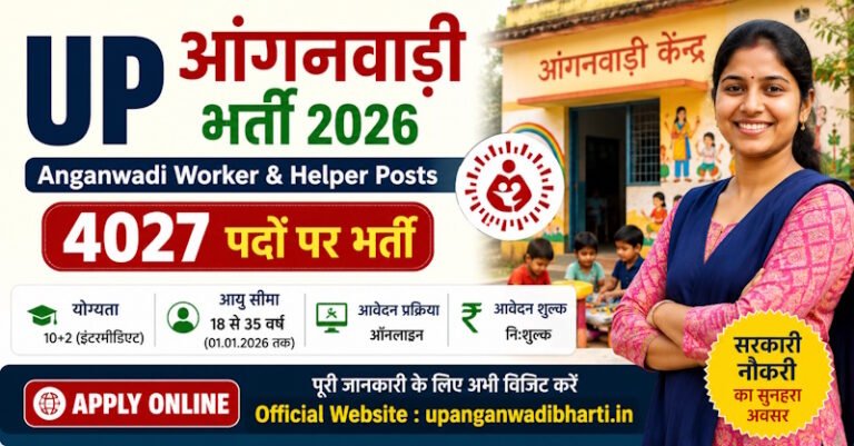 UP Anganwadi Recruitment 2026 – Apply Online for 4027 Anganwadi Worker & Helper Posts