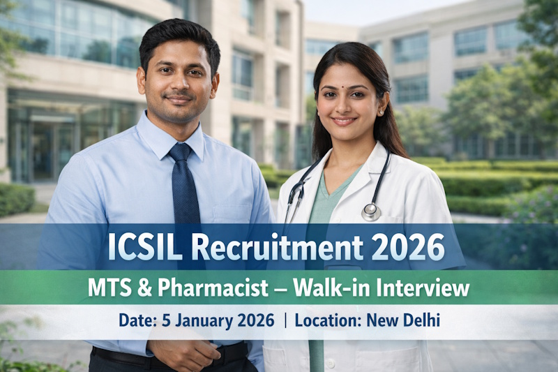 ICSIL MTS and Pharmacist Recruitment 2026