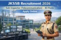 JKSSB Sub-Inspector (Telecommunication) Recruitment 2026