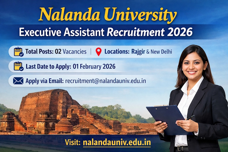 Nalanda University Executive Assistant Recruitment 202