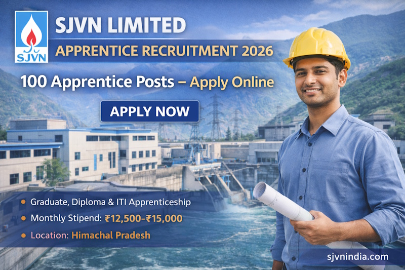 SJVN Apprentice Recruitment 2026