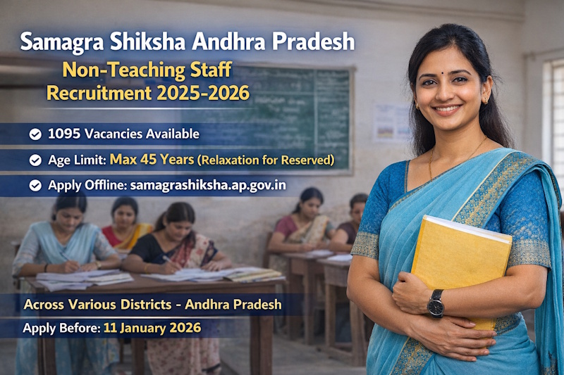 Samagra Shiksha Non-Teaching Staff Recruitment – 1095 Vacancies